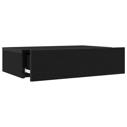TV-skåp med LED-lampor svart ek 60x35x15,5 cm