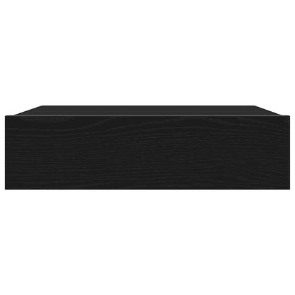 TV-skåp med LED-lampor svart ek 60x35x15,5 cm