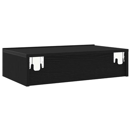 TV-skåp med LED-lampor svart ek 60x35x15,5 cm