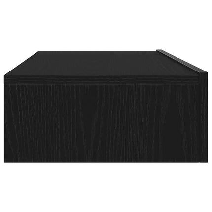 TV-skåp med LED-lampor 2 st svart ek 60x35x15,5 cm