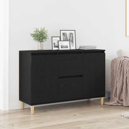 Sideboard med låda Svart 102 x 35 x 60 cm Konstruerat trä