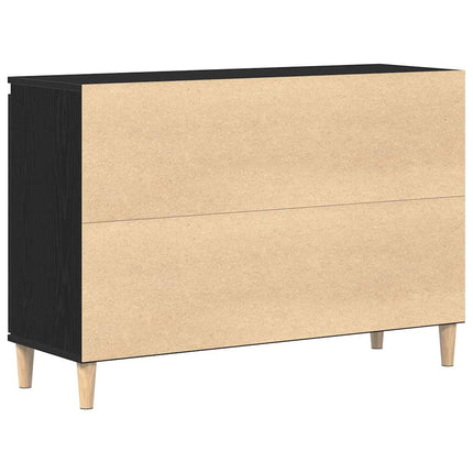 Sideboard med låda Svart 102 x 35 x 60 cm Konstruerat trä