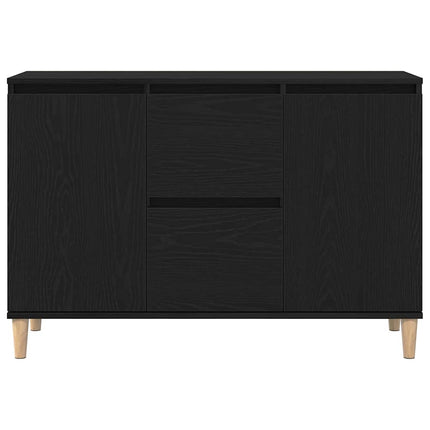 Sideboard med låda Svart 102 x 35 x 60 cm Konstruerat trä