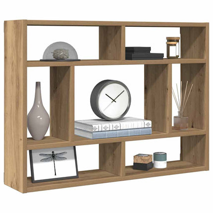 Vägghylla artisan ek 75x16x55 cm konstruerat trä