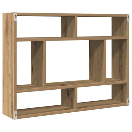 Vägghylla artisan ek 75x16x55 cm konstruerat trä