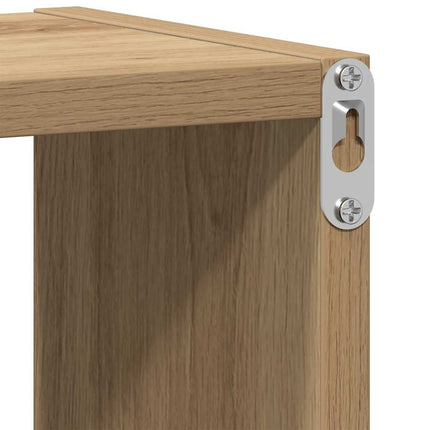 Vägghylla artisan ek 75x16x55 cm konstruerat trä