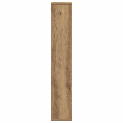 Vägghylla hantverksmässig ek 36x16x90 cm konstruerat trä