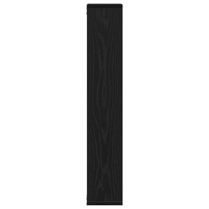 Vägghylla svart ek 36x16x90 cm konstruerat trä