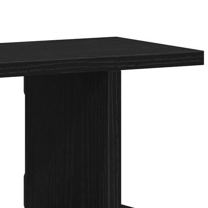Vägghyllor 2 st svart ek 90x18x20 cm konstruerat trä