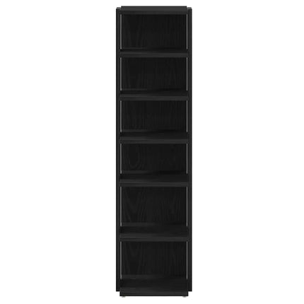 Skoskåp svart ek 25x27x102 cm konstruerat trä