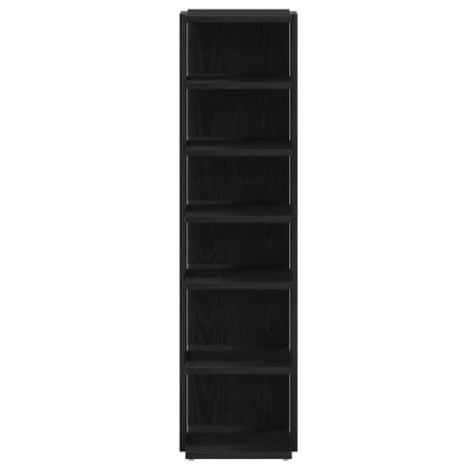 Skohyllor 2 st svart ek 25x27x102 cm konstruerat trä