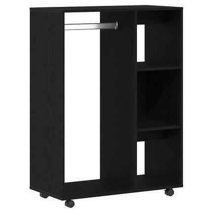 Garderob svart ek 80x40x110 cm konstruerat trä