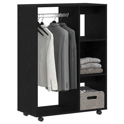 Garderob svart ek 80x40x110 cm konstruerat trä