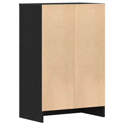 Skoskåp svart ek 60x35x92 cm konstruerat trä