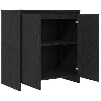Skänk svart ek 70x41x75 cm konstruerat trä