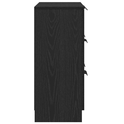 Sideboard Svart Ek 60 x 30 x 70 cm Konstruerat trä