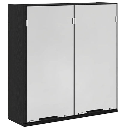 Spegelskåp Svart Ek 64 x 20 x 67 cm Konstruerat trä