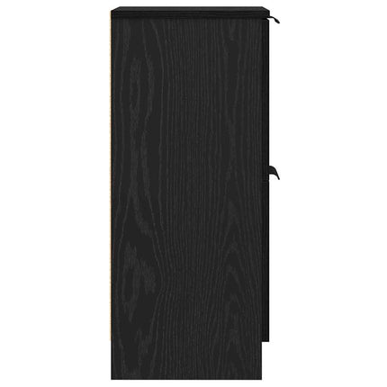Sideboard Svart Ek 30 x 30 x 70 cm Konstruerat trä