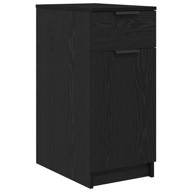 Kontorsskåp 33 x 50 x 75 cm Konstruerat trä Svart Ek