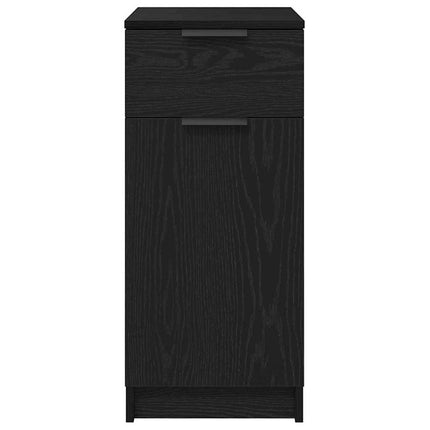Kontorsskåp 33 x 50 x 75 cm Konstruerat trä Svart Ek