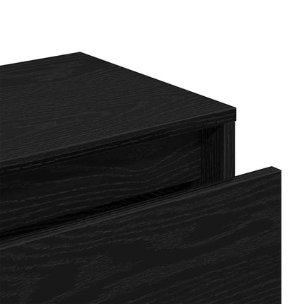 Hallmöbelset 4 st Svart Ek 80 x 30,5 x 40 cm Konstruerat trä