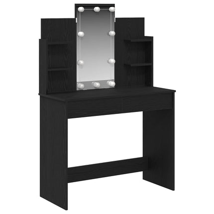 Smyckebord Svart Ek 96 x 39 x 142 cm Konstruerat trä