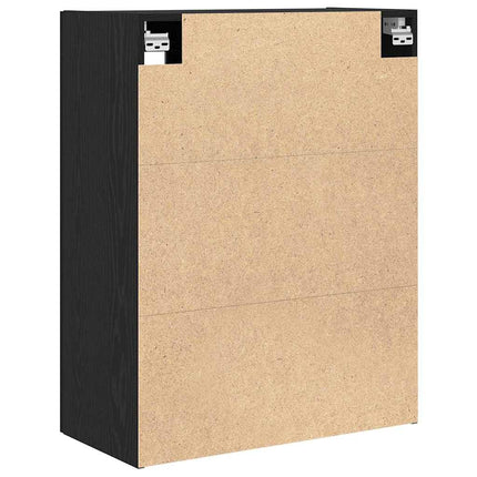 Väggskåp Svart Ek 69,5 x 34 x 90 cm Konstruerat trä
