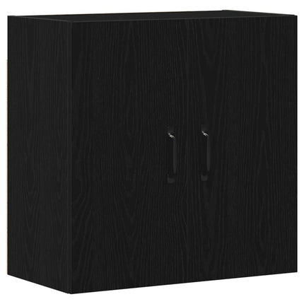 Väggskåp svart ek 60x31x60 cm konstruerat trä
