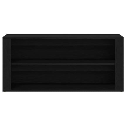 Skobänk svart ek 100x35x45 cm konstruerat trä