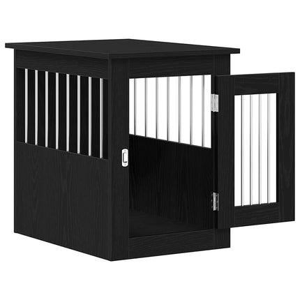 Hundbursmöbler svart ek 45x62x59 cm konstruerat trä