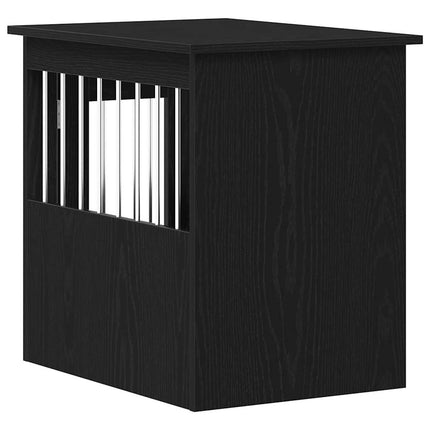 Hundbursmöbler svart ek 45x62x59 cm konstruerat trä