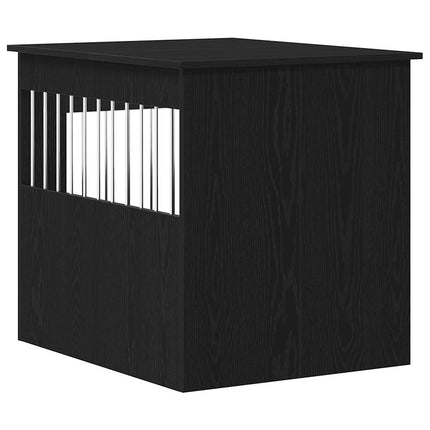Hundbursmöbler svart ek 64,5x80x71 cm konstruerat trä