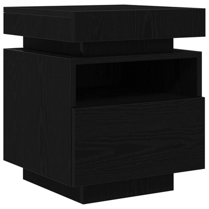 Nattduksbord Svart Ek 40 x 39 x 48,5 cm Konstruerat trä