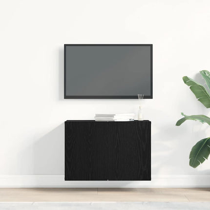 TV-skåp svart ek 60x30x41 cm konstruerat trä