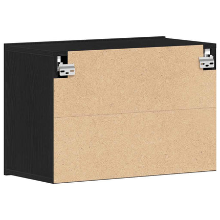 TV-skåp svart ek 60x30x41 cm konstruerat trä