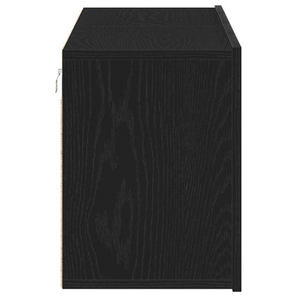 TV-skåp 2 st svart ek 120x30x41 cm parkett