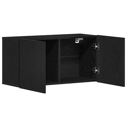 TV-skåp svart ek 80x30x41 cm konstruerat trä