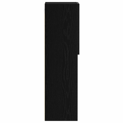 TV-bänkset med LED Svart Ek 30,5 x 30 x 102 cm Konstruerat trä