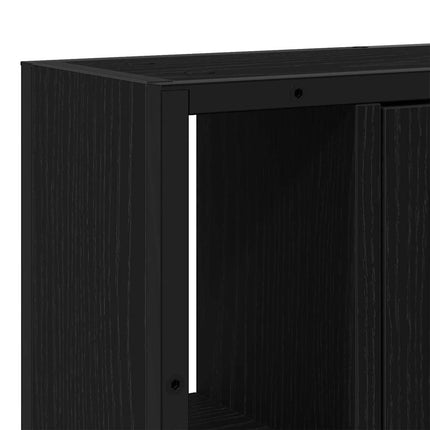 Badrumsspegelskåp svart ek 60x16x60 cm konstruerat trä