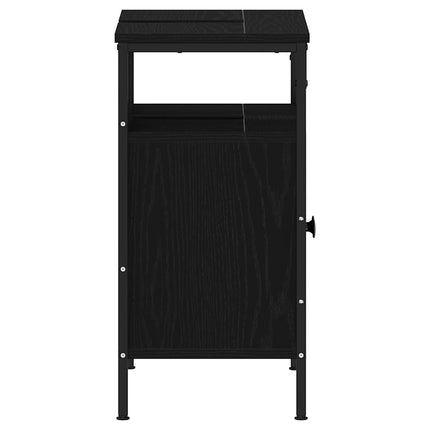 Tvättställsskåp svart ek 60x30x60 cm konstruerat trä