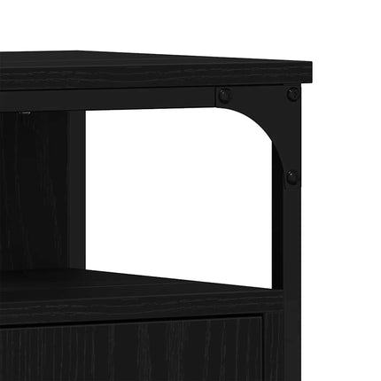 Tvättställsskåp svart ek 60x30x60 cm konstruerat trä
