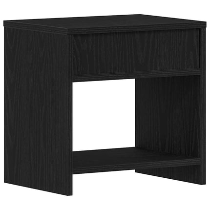 Sängbord svart ek 40x30x40 cm konstruerat trä