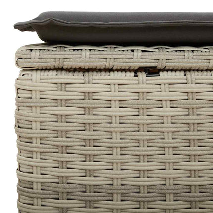 Loungegrupp för trädgården m dynor 6 delar konstrotting ljusgrå