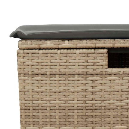 Soffgrupp för trädgården med dynor 6 delar beige konstrotting