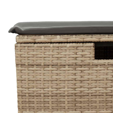 Soffgrupp för trädgården med dynor 6 delar beige konstrotting