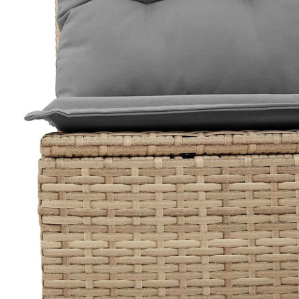 Soffgrupp för trädgården med dynor 5 delar beige konstrotting