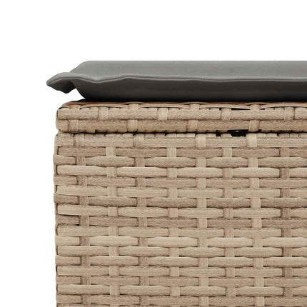 Soffgrupp för trädgården med dynor 6 delar beige konstrotting