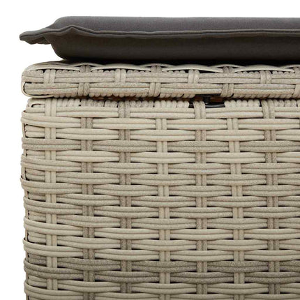 Loungegrupp för trädgården m dynor 6 delar konstrotting ljusgrå