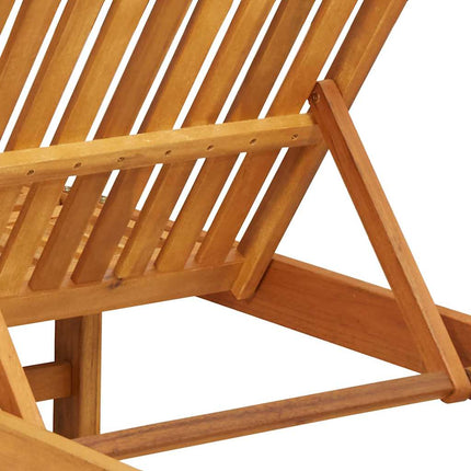 Solstol Reclining Brun 199 x 63 x 85 cm Massivt Akaciaträ