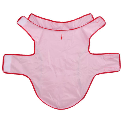 Regnrock för hundar med reflekterande remsor polyester röd L